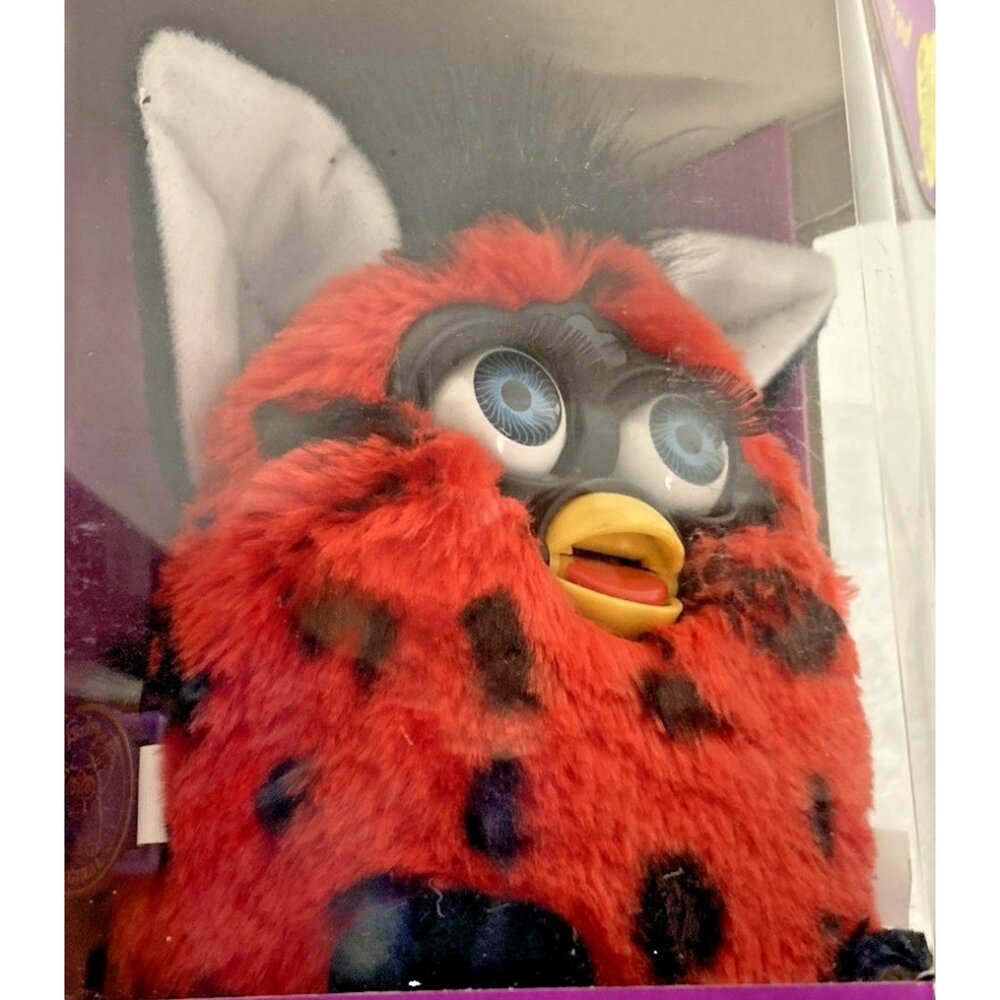 1999 Furby Lady Bug Red Black 70-800 Blue Eyes Tiger Sealed  NIB Box has Damage